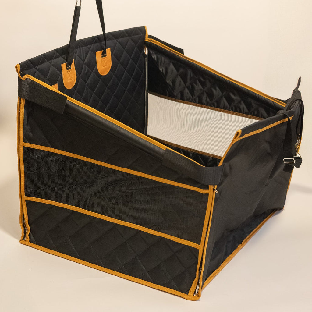 PackPup Co.™ Travel Dog Car Bed — Waterproof, Secure & Comfortable Booster Basket